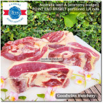 Beef BRISKET PE (Point End) frozen for smoke soup tongseng rawon semur Australia TEYS portioned 1/4 cut +/- 1.5kg (price/kg)